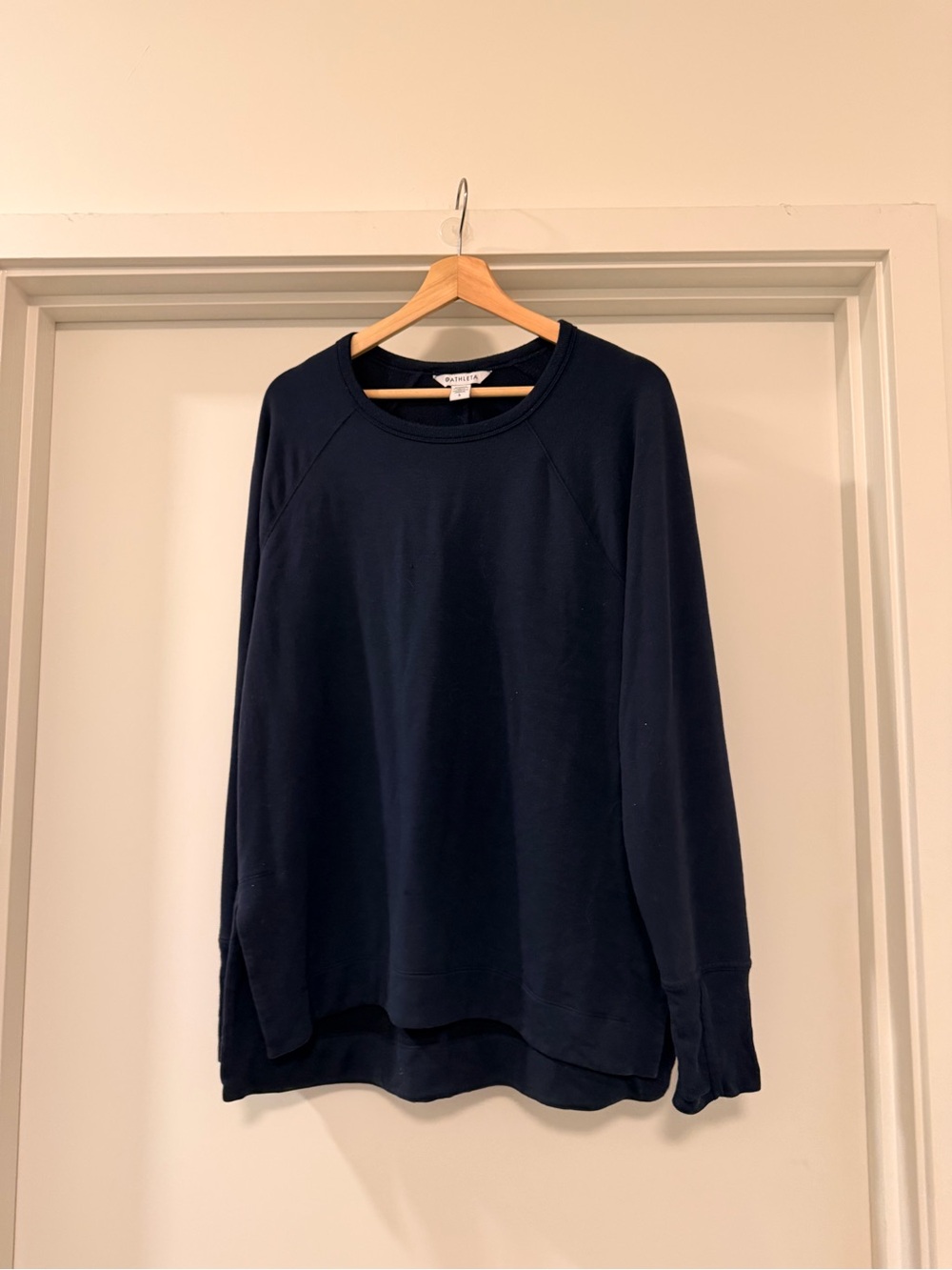 3 | Athleta Women Navy/black/white Crewneck Sweatshirt